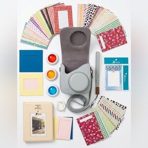 Instax Mini Smoky White Accessory Bundle 60 Pc Set